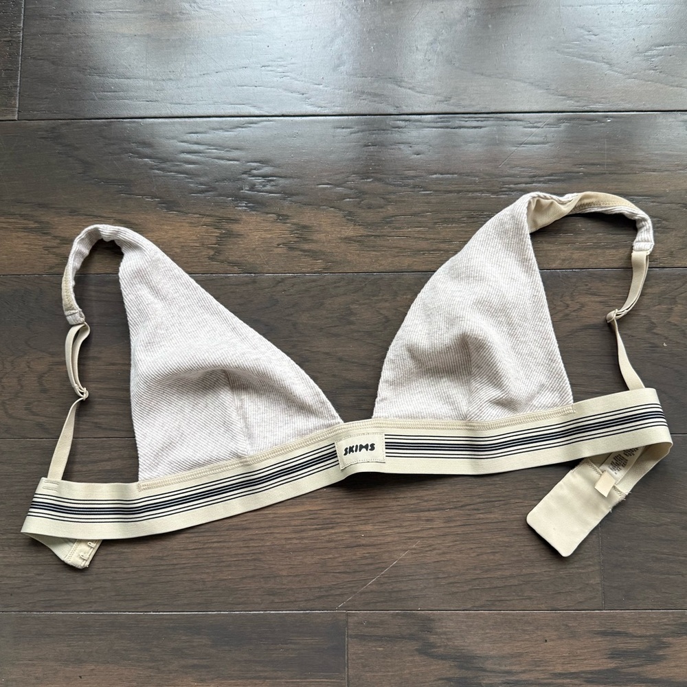 SKIMS Cotton Rib Plunge Bralette